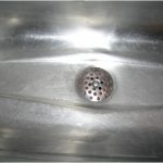 steel wash basin after
